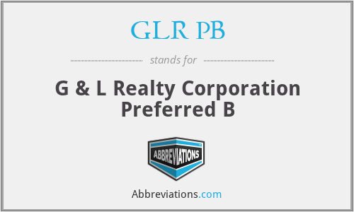 What does GLR PB stand for?